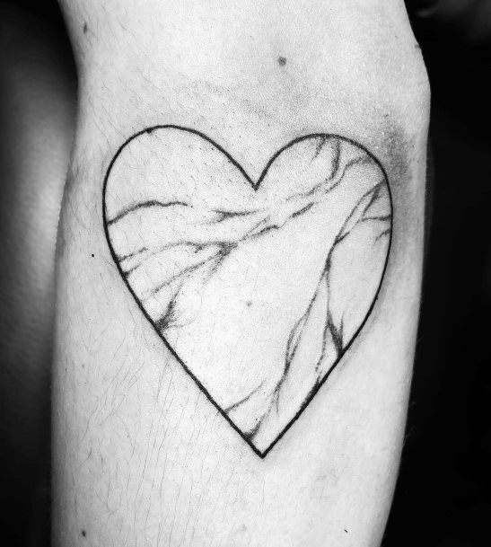 Simplistic Marble Tattoo For Girls