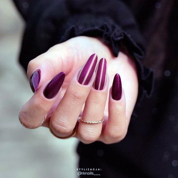 Simplistic Maroon Dress Nail For Girls