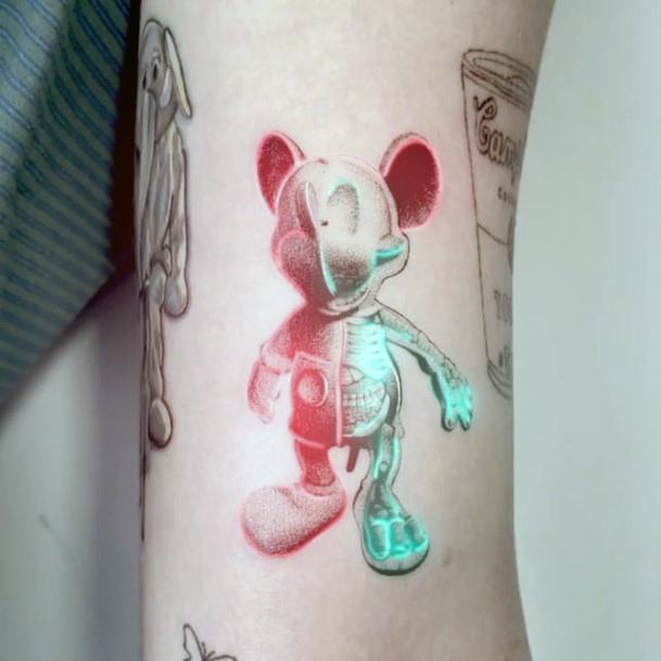 Simplistic Mickey Mouse Tattoo For Girls