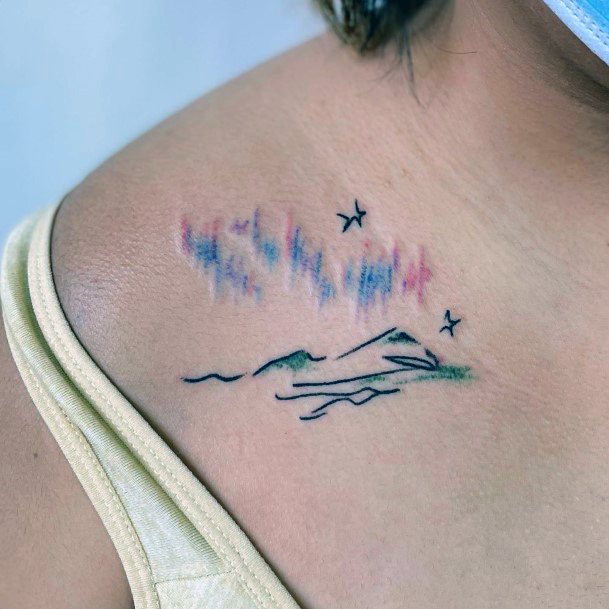 Aurora Borealis Tattoo Designs Capturing the Northern Lights