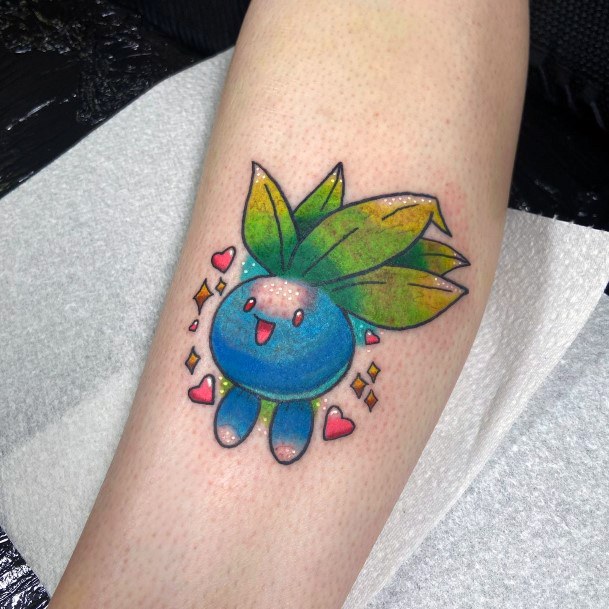 Simplistic Oddish Tattoo For Girls