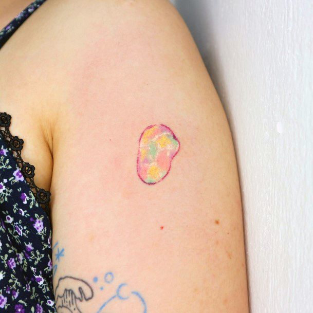 Simplistic Opal Tattoo For Girls