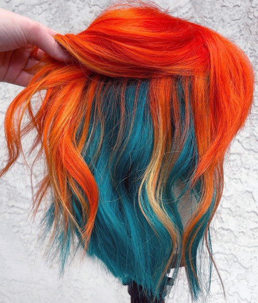 Simplistic Orange Hairstyles For Girls