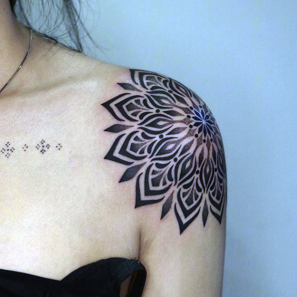 Simplistic Ornamental Tattoo For Girls