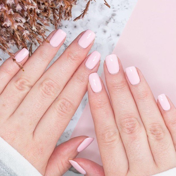 Simplistic Pale Pink Nail For Girls