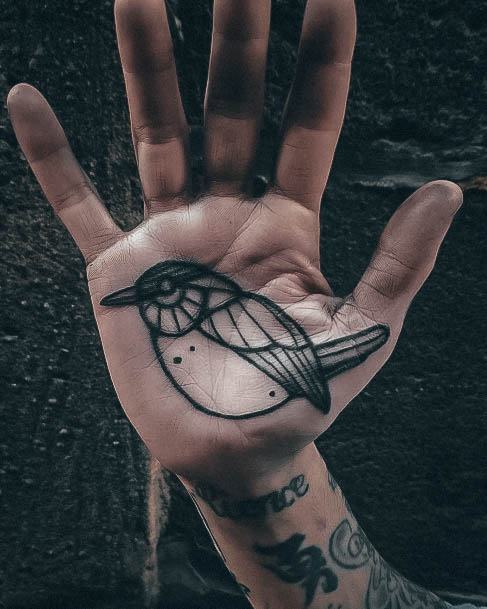 Simplistic Palm Tattoo For Girls