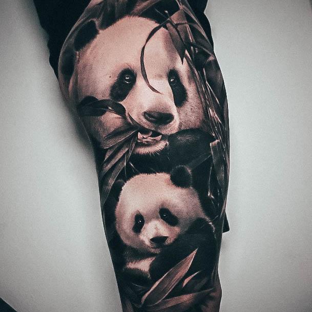 Simplistic Panda Tattoo For Girls