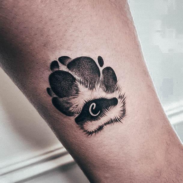 Simplistic Paw Print Tattoo For Girls