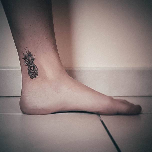 Simplistic Pineapple Tattoo For Girls