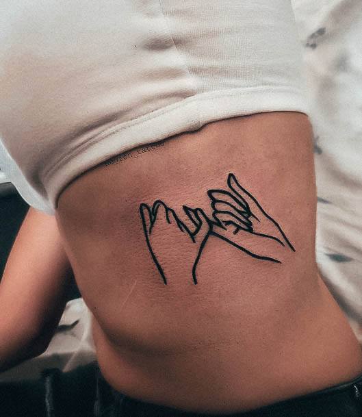 Simplistic Pinky Promise Tattoo For Girls