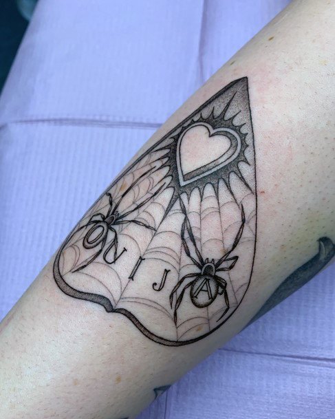 Simplistic Planchette Tattoo For Girls