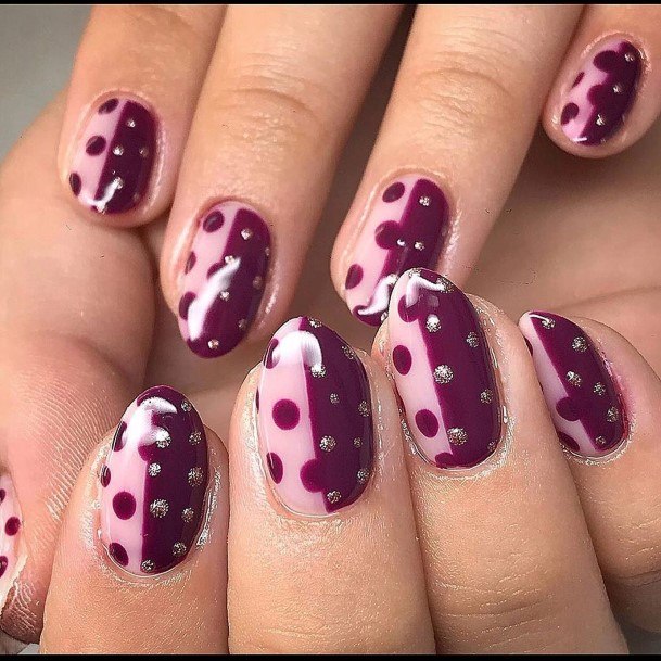 Simplistic Plum Nail For Girls