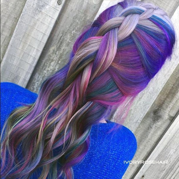 Simplistic Purple Hairstyles For Girls