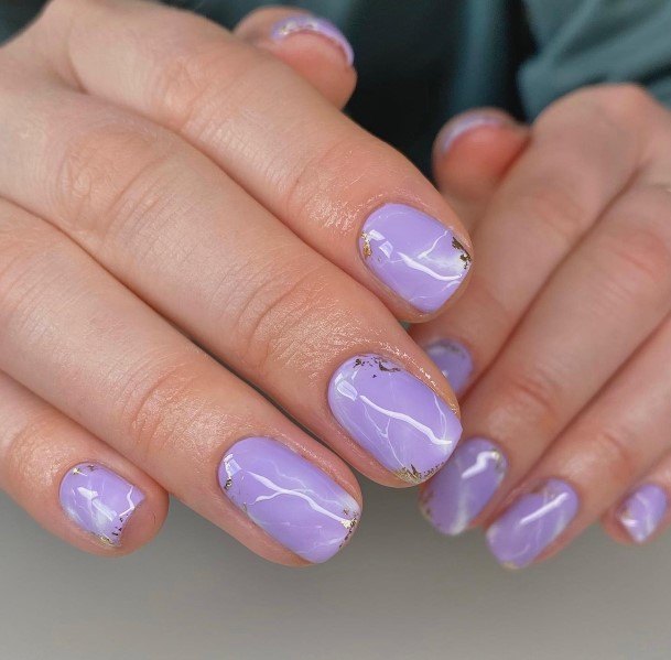 Simplistic Purple Nail For Girls