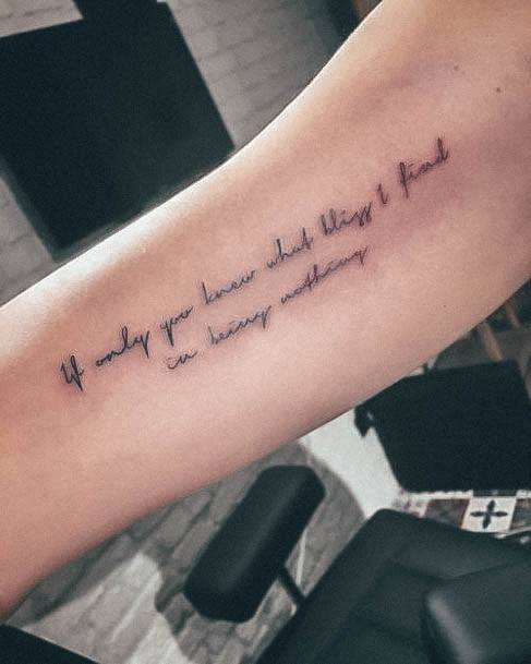 Simplistic Quote Tattoo For Girls