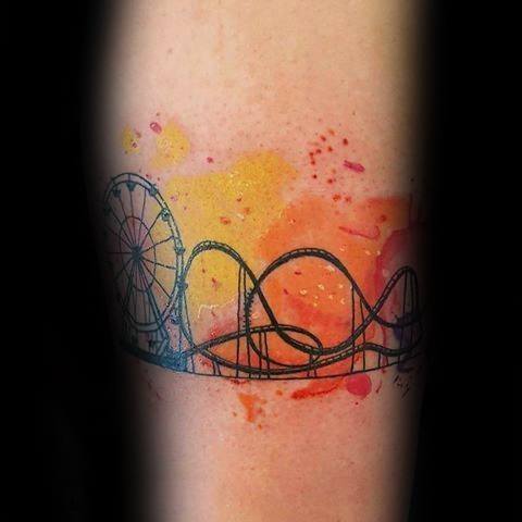 Simplistic Rollercoaster Tattoo For Girls