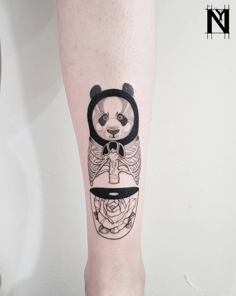 Simplistic Russian Nesting Doll Matryoshka Tattoo For Girls