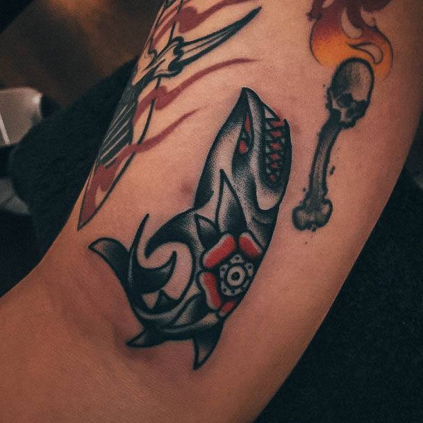 Simplistic Shark Tattoo For Girls