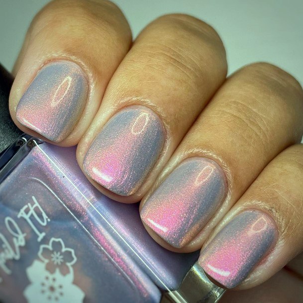 Simplistic Shimmer Nail For Girls