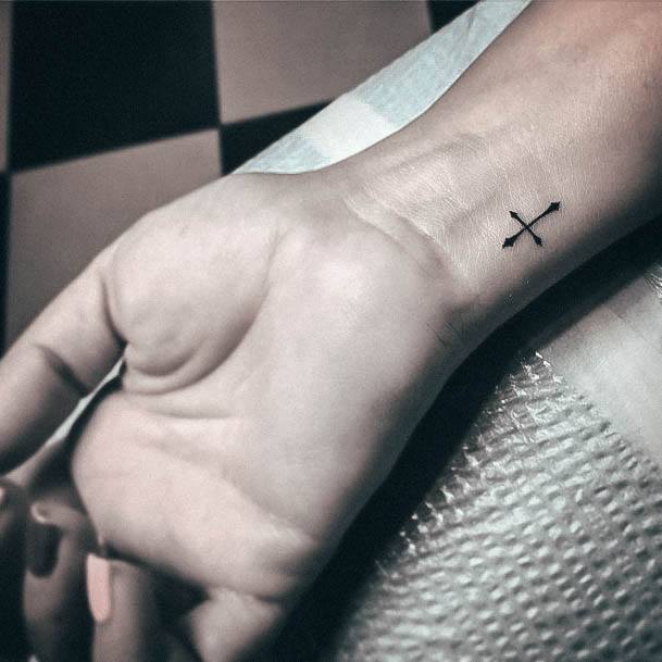 Simplistic Small Cross Tattoo For Girls