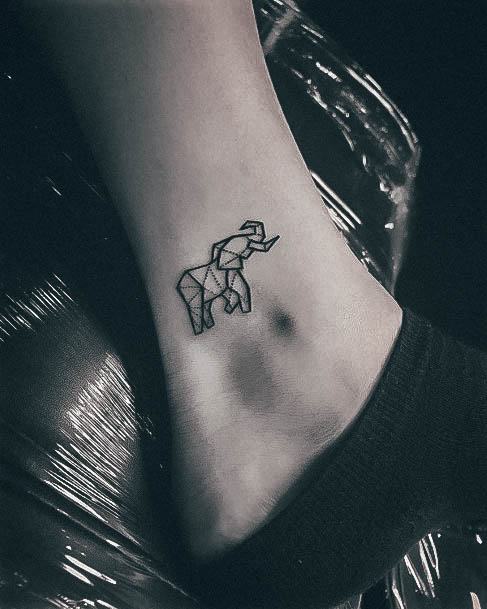 Simplistic Small Elephant Tattoo For Girls