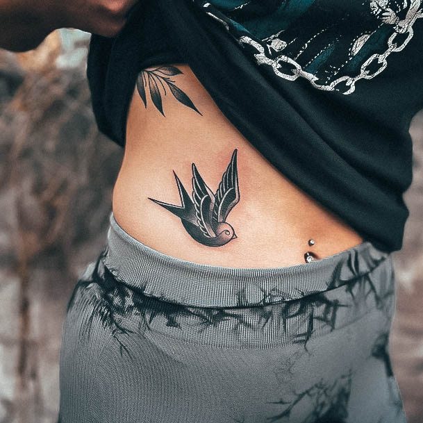 Simplistic Small Sparrow Tattoo For Girls