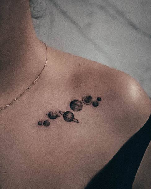 Simplistic Solar Tattoo For Girls