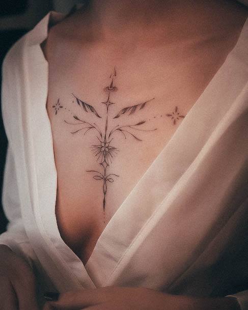 Simplistic Spiritual Tattoo For Girls