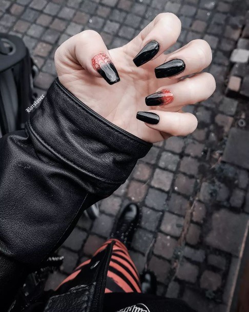 Simplistic Spooky Nail For Girls