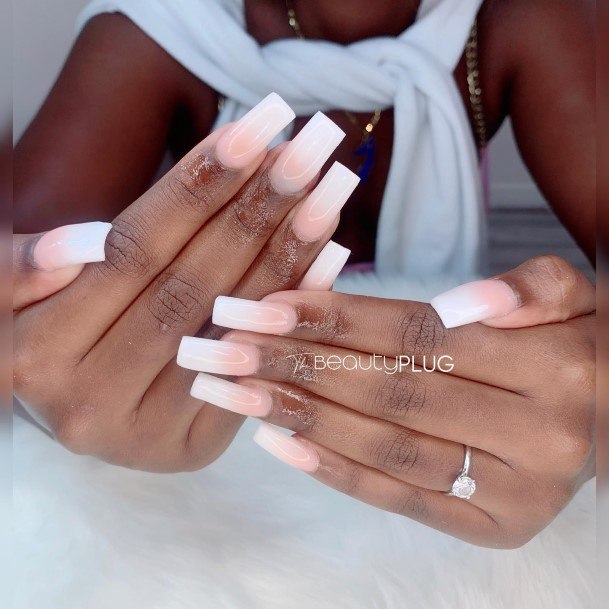 Simplistic Square Ombre Nail For Girls