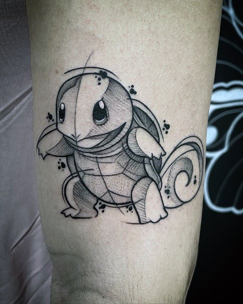 Simplistic Squirtle Tattoo For Girls