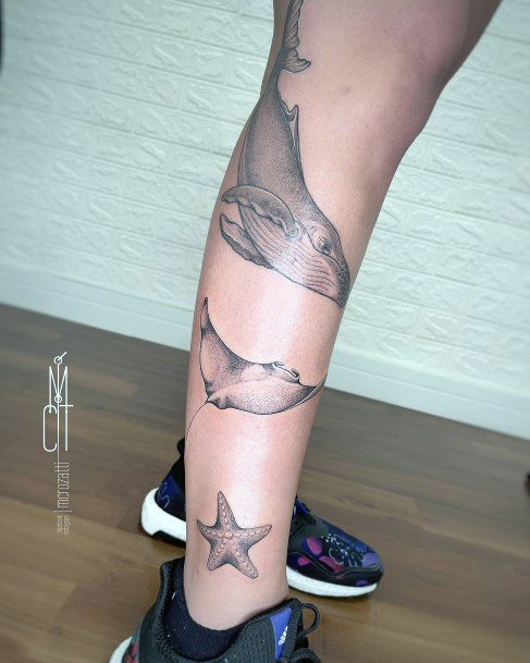Simplistic Starfish Tattoo For Girls