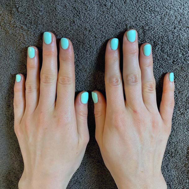 Simplistic Summer Blue Nail