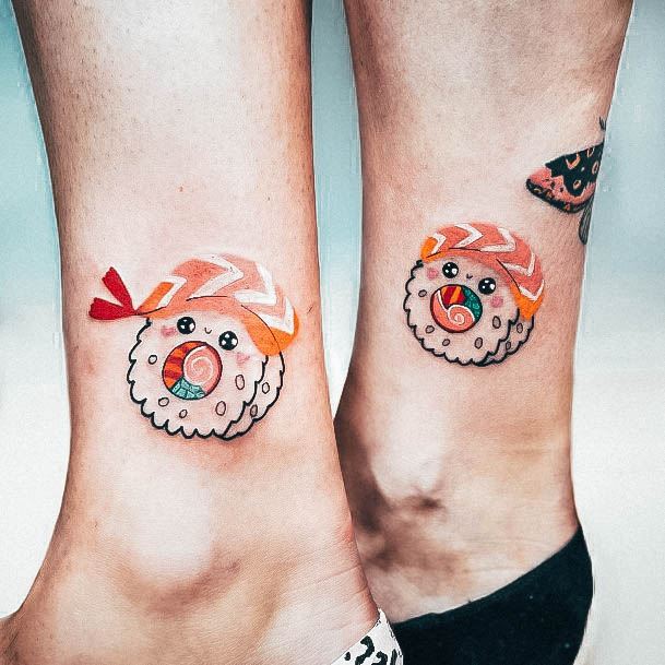 Simplistic Sushi Tattoo For Girls