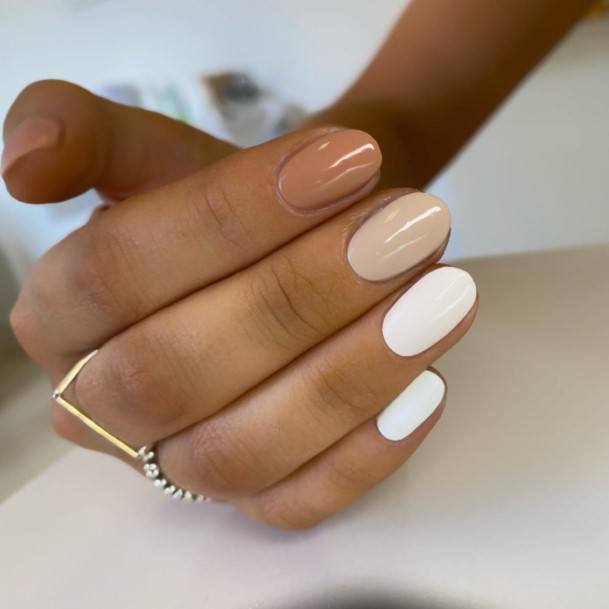 Simplistic Tan Nail For Girls