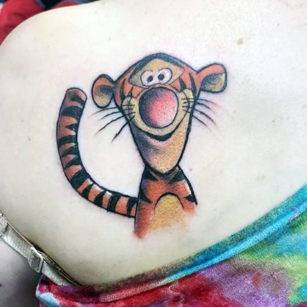 Simplistic Tigger Tattoo For Girls