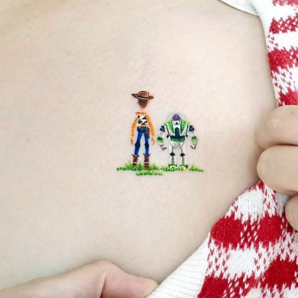 Simplistic Toy Story Tattoo For Girls