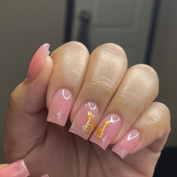 Simplistic Translucent Pink Nail For Girls