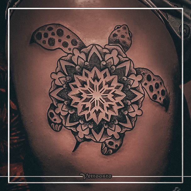 Simplistic Turtle Tattoo For Girls