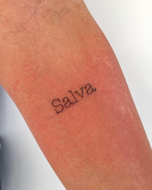 Simplistic Typewriter Tattoo For Girls