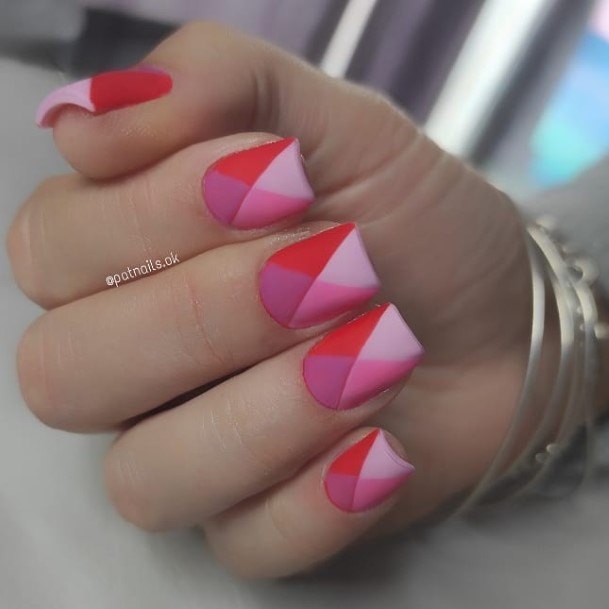 Simplistic Valentines Day Nail For Girls