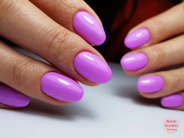 Simplistic Violet Nail For Girls