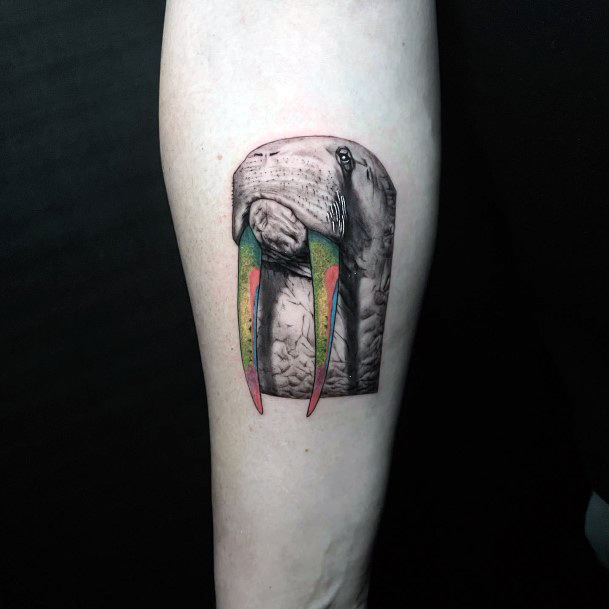 Simplistic Walrus Tattoo For Girls