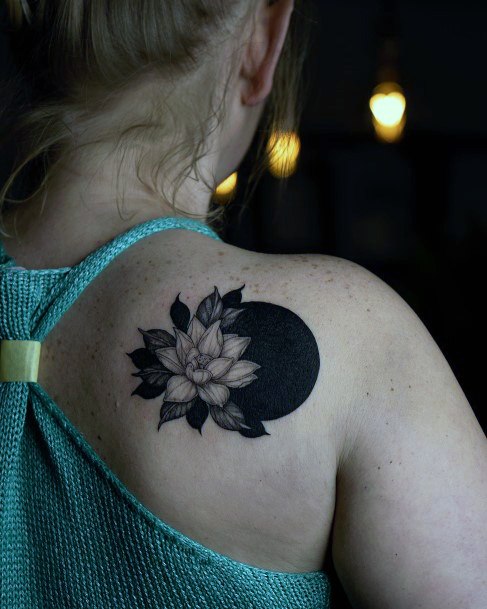 Simplistic Water Lily Tattoo For Girls