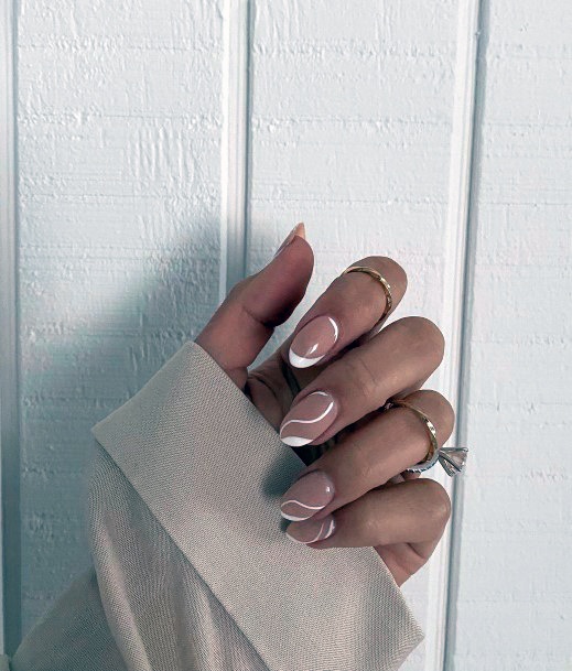 Simplistic Wedding Nail For Girls