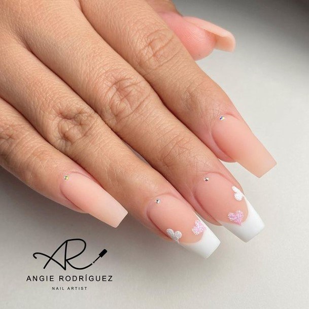 Simplistic White French Tip Nail For Girls