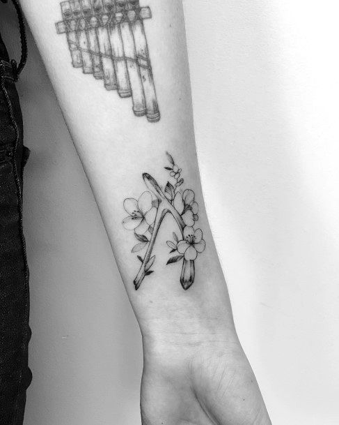 Simplistic Wishbone Tattoo For Girls