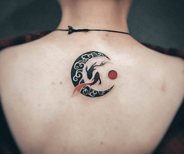 Simplistic Yin Yang Tattoo For Girls