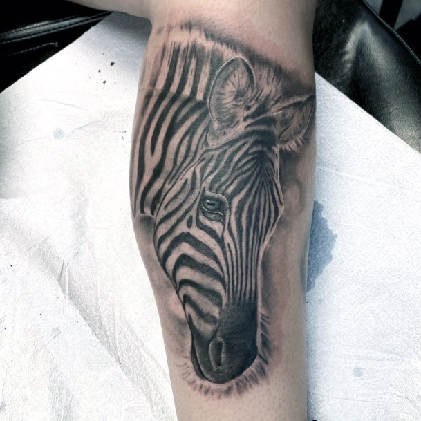 Simplistic Zebra Tattoo For Girls