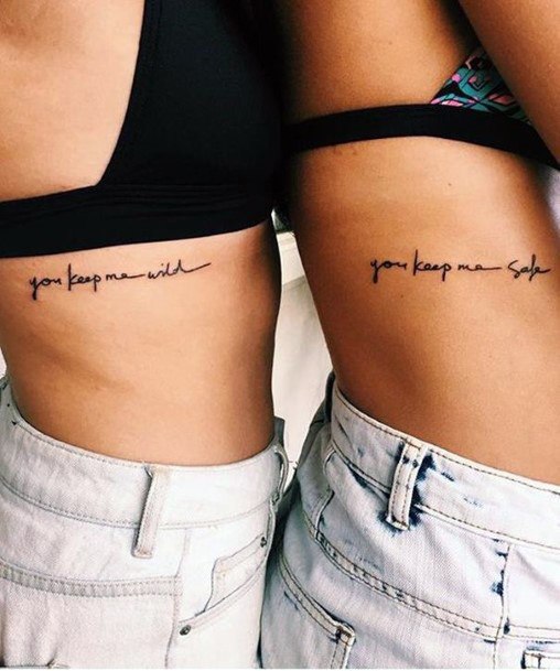 Sister Sweet Quotes Tattoo Torso